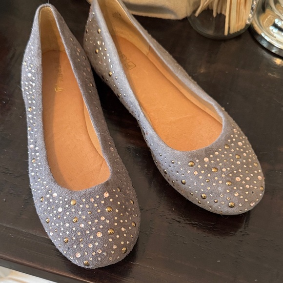 Sperry Silver Studded Loafers - Picture 1 of 8